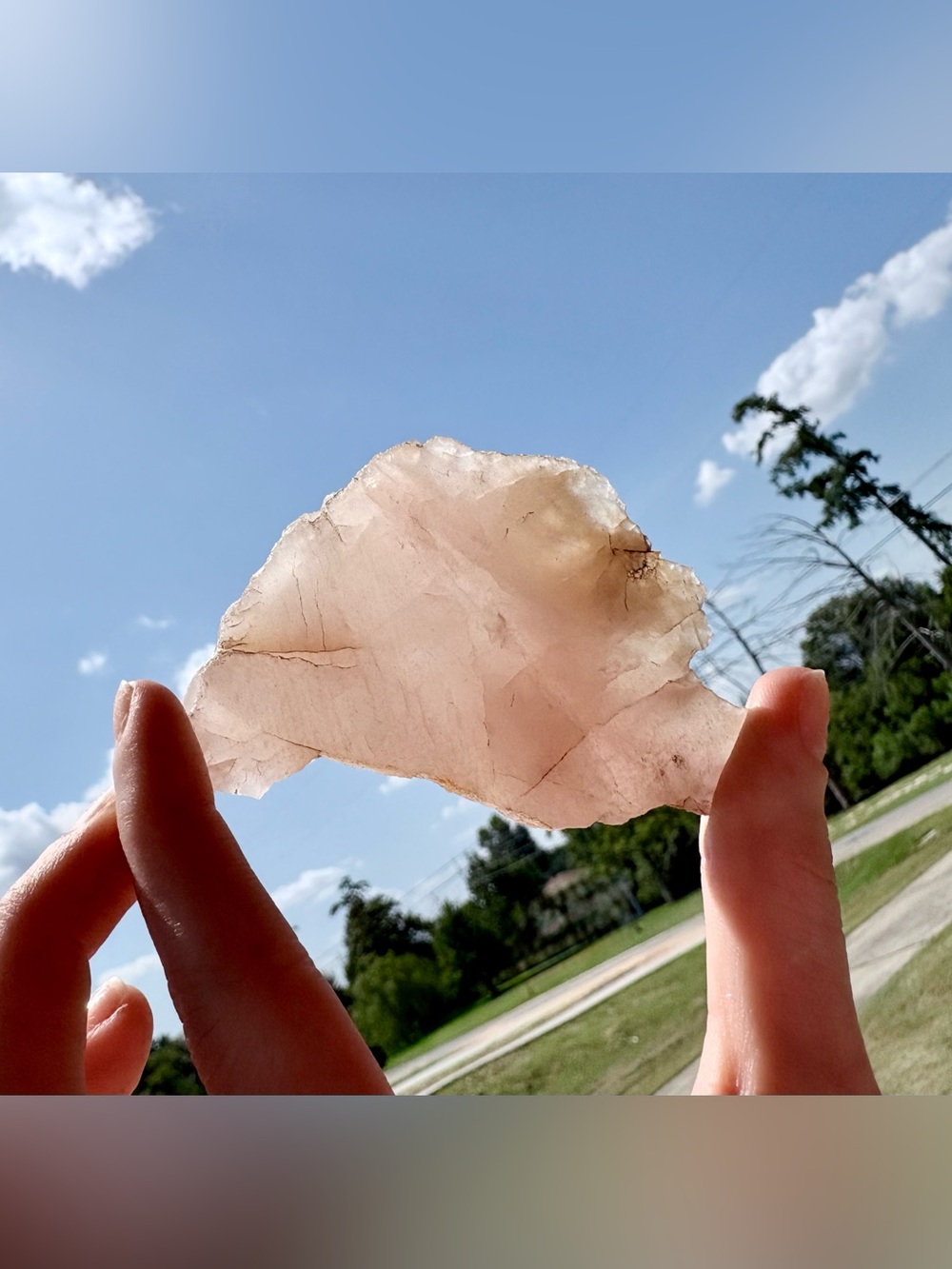 Raw Cloudy Rose Quartz Specimen